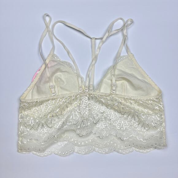 NWT Lace Choker Bralette Longline Ivory Angelcore Coquette Fairy Sexy Lingerie - Picture 4 of 7